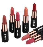 Rouge à lèvres mat pressé noir, dernière conception, marque privée, imperméable, longue tenue, végan, sans cruauté, multicolores, rouge à lèvres solide