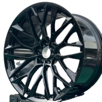 Rines Forjados Personalizados de Aleación 6061-T6 de 17-24 Pulgadas, 5x120 5x108 5x115 PCD, Diseño Cóncavo Negro Mate para Autos de Pasajeros Avanzados