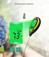 Testeur numérique 4-en-1 de pH du sol, d'humidité (10%-90% HR), de température (-10~60°C) et d'éclairement pour kit d'arrosage des plantes d'intérieur