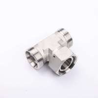 Conector de Tubería Roscado de 3 Vías, Tipo T, de Acero Inoxidable SS316/SS304, para Agua y Aceite a Alta Presión, Venta al Por Mayor de Fábrica