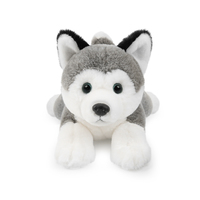 Peluche Realista de Husky Siberiano, Juguete de Peluche Suave, Muñeco de Cachorro en Postura Sentada y Acostada, Regalo para Niños, OEM Personalizado