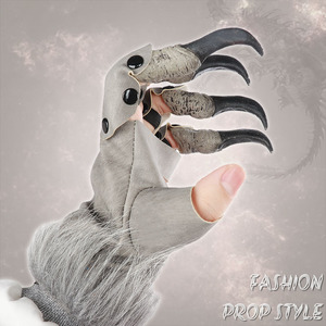 JUNVOY Accessoires de fête pour Halloween et carnaval, accessoires de cosplay, gants en peluche à griffes de <span class=keywords><strong>dragon</strong></span>, matériau PU - Product Image 3