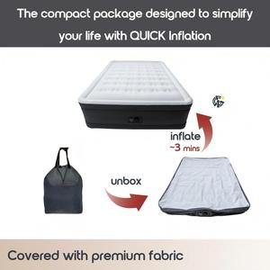 Juego plegables de muebles modernos con bomba integrada de 48 bobinas, colchón de cama inflable de aire tamaño King para dormitorio interior y exterior - Product Image 3