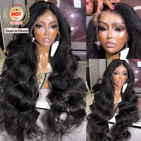 Peluca de Cabello Humano Crudo Vietnamita con Ondas Corporales y Frontal de Encaje HD Sin Pegamento para Mujeres Negras, Venta al por Mayor