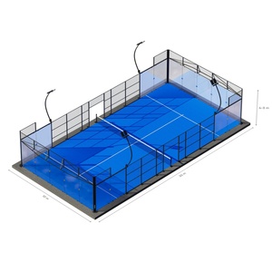 <span class=keywords><strong>Cancha</strong></span> de Pádel Personalizada Popular con Paredes Panorámicas de Vidrio, Certificado CE, para Interiores y Exteriores - Product Image 2