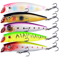 Q4 95mm 11.5g 5 couleurs mini leurres de pêche en plastique dur méné