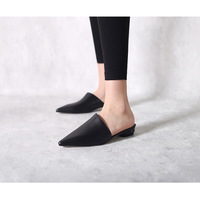 Chaussures mules pour femmes XINZI RAIN, design personnalisé, bout pointu, cuir confortable, talon bas de 2 cm, sandales plates pour femmes