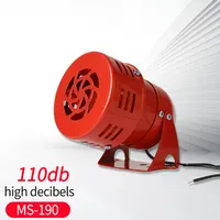 Ms190 البسيطة المعادن الرياح المسمار الكهربائية الأز جهاز إنذار حرائق الأحمر موتور صفارة 110dB
