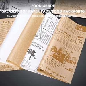 Emballages en papier sulfurisé personnalisés simple face, qualité alimentaire, accessoires de cuisine pour hamburgers, frites, biscuits (pour écran) - Product Image 2