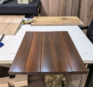 Dalles de terrasse en bois d'Ipé brésilien antidérapantes pour jardin et terrasse, revêtement de sol extérieur résistant aux intempéries - Product Image 3