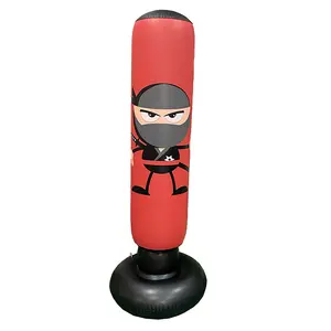 155 cm große größe pvc rot aufblasbarer ninja-schlagbeutel