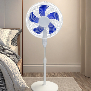 Ventilateur sur pied bleu de 16 pouces avec télécommande, 3 vitesses mécaniques, oscillant, hauteur réglable pour la maison et l'hôtel, vente en gros - Product Image 3