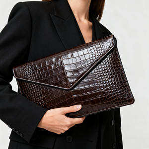 Premier custom cuir vegan texture crocodile sac laptop <span class=keywords><strong>femme</strong></span> imperméable vintage bureau voyage origine fabrication - Product Image 2
