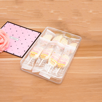 Offre Spéciale PS Rectangle de bonbons en plastique Transparent emballage jetable en plastique cookie conteneur de stockage