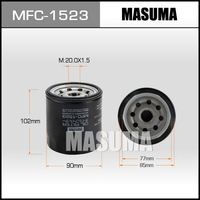 Filtre à huile moteur MASUMA MFC-1523, filtration multicouche, haute absorption des impuretés pour CHERY