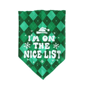 Serviette de Noël pour animaux de compagnie à motif uni, nouvelle serviette de bavoir pour chien en gros, serviette triangulaire pour chat en polyester et coton, accessoires pour animaux de compagnie - Product Image 3