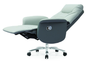 Sedia Direzionale Ergonomica in Pelle, Poltrona da Ufficio Regolabile con Schienale Alto per Dirigenti - Product Image 5