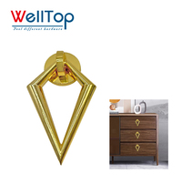 WELLTOP Vente en gros de quincaillerie d'ameublement Poignée de porte en alliage de zinc Bague de traction en diamant Bouton décoratif de canapé pour dossier de chaise de canapé