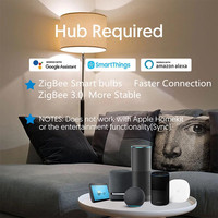 Bombilla Inteligente SIXWGH Zigbee 3.0 E27 RGB+CCT Regulable de 9W LED, Compatible con Tuya, Alexa y Google Home para el Hogar, Fiestas y Sala de Estar