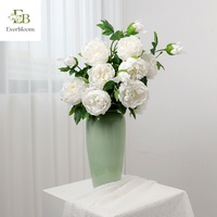 Fleurs artificielles de pivoine de grande taille, de haute qualité, au toucher réel, imperméables, pour mariage, maison, fête, Saint-Valentin, remise de diplôme