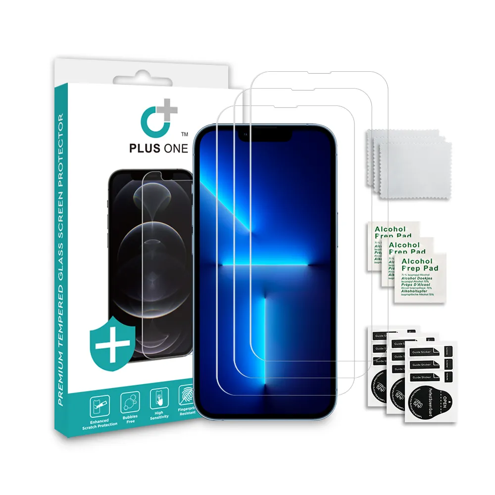 Protetor de tela de vidro temperado para iphone, 2 e 3 pacotes protetor de tela de celular para iphone 13 11 12 14 pro max
