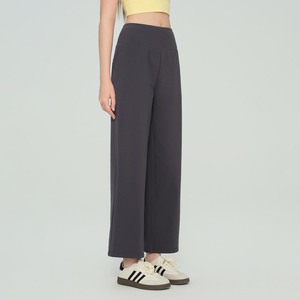 Pantalon de yoga large et droit YIYI, taille haute, séchage rapide, léger, pour femmes, avec poche arrière à la taille - Product Image 5