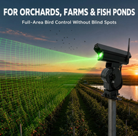 Ahuyentador de Aves Láser Automático, Láser Verde, Rotación Continua de 360°, Control por Aplicación, Disuasor Inteligente para Agricultura, Huertos, Ranchos, Aeropuertos