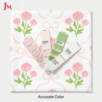 Kain Muslin Katun Cetak Geometris Floral Berkualitas Tinggi untuk Pakaian Bayi dan Wanita
