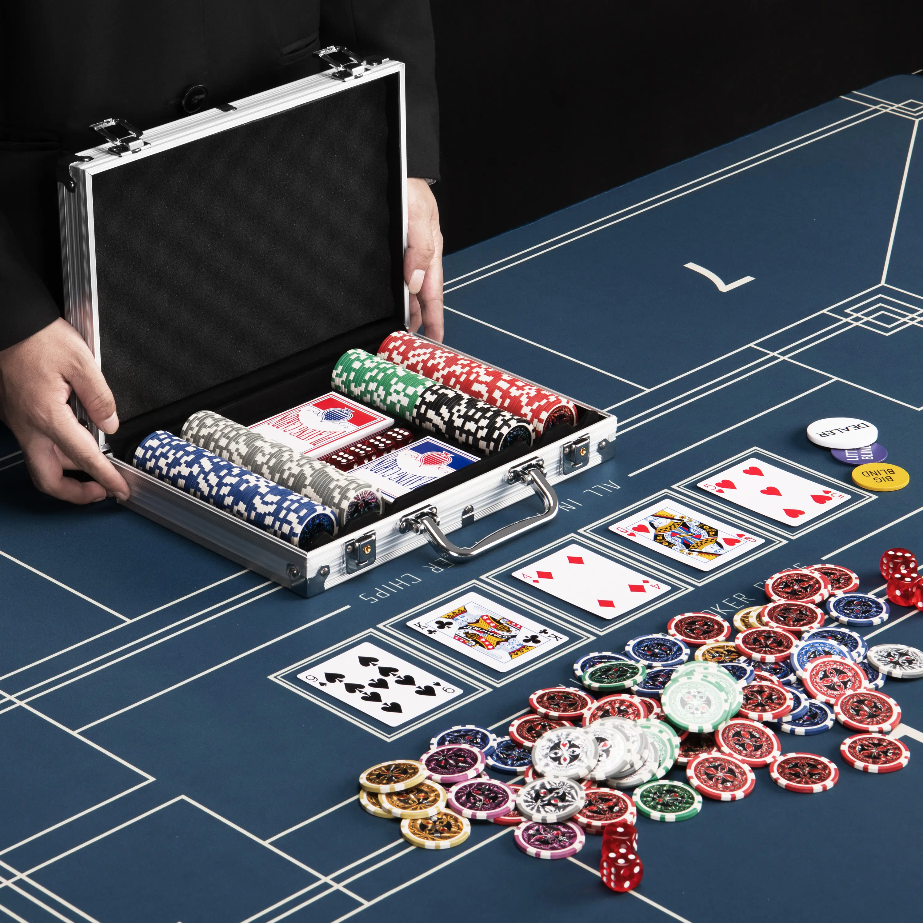 Оптовая продажа, набор профессиональных 200 фишек для покера с наклейкой