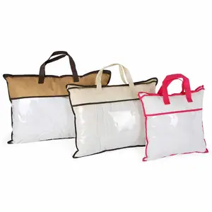 Wholesale Cheap Fashion Promotional Dust Cover Packaging Clear PVC Non-woven Pillow Bags