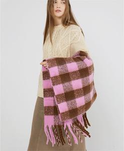 <span class=keywords><strong>2025</strong></span> OEMメーカー卸売カスタム冬女性暖かいチェック柄の暖かいスカーフとショール