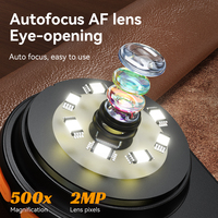 Pocket-Sized 500X Electron Microscope Digital Magnifier Autofocus 2MP Camera 2.0 Inch IPS Screen for Mobile Repair PCB