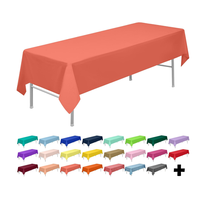 137x274cm Nappes en plastique Rectangle Nappe jetable imperméable