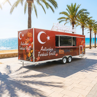 Remorque alimentaire remorquable Champpp avec système de freinage stable, chariot de restauration mobile pour vendeurs de restauration rapide interétatiques, vente en gros