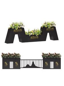 Jardinera Rectangular <span class=keywords><strong>de</strong></span> Hierro Forjado para Exteriores, Maceta <span class=keywords><strong>de</strong></span> Acero Inoxidable, Jardinera para Vallas, Oficinas, Plazas y Municipios - Product Image 4