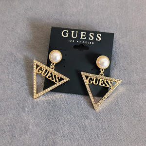 Pendientes Geométricos Triangulares con <span class=keywords><strong>Perlas</strong></span> y Piedras Preciosas, Estilo Europeo y Americano, Diseño Nuevo, Dulces Pendientes de Botón y Colgantes <span class=keywords><strong>GUESS</strong></span> - Product Image 5