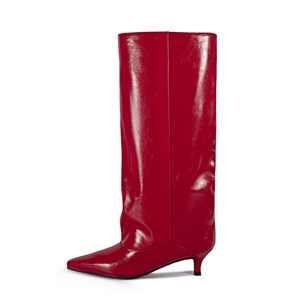 <span class=keywords><strong>Stivali</strong></span> alti al ginocchio con polpaccio largo da donna alla moda con <span class=keywords><strong>tacco</strong></span> <span class=keywords><strong>basso</strong></span> <span class=keywords><strong>a</strong></span> <span class=keywords><strong>punta</strong></span> oliato Pull on taglie 35-43 - Product Image 2