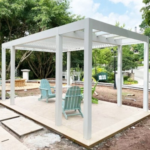 Pérgola Bioclimática Motorizada de Aluminio con Lamas de Vidrio Ajustables para Jardín, Gazebo Moderno Personalizado y Retráctil Automático para Exteriores - Product Image 3