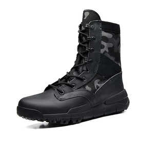 Bottes de combat légères TSB1103 marron foncé pour l'entraînement d'infanterie, semelle extérieure en caoutchouc + EVA, manchons respirants - Product Image 1