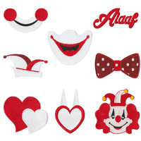 Accessoires vestimentaires brodés, patchs brodés DIY, ruban adhésif, nœud papillon, cœur pour chaussures, chapeaux, sacs, jouets