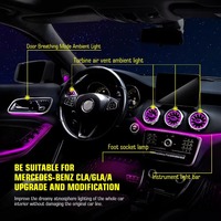 Système d'éclairage ambiant LED 64 couleurs 12 LED pour Mercedes Benz Classe A W176 W246 C117 2012-2019, éclairage intérieur, ambiance
