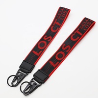 Porte-clés court promotionnel en nylon véritable de haute qualité, épais, avec logo personnalisé, sifflet anti-perte, écologique, durable, imprimé UV