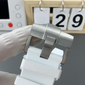 Relojes Mecánicos para Hombre, Reloj de Metal, Estilo Moderno, Reloj Automático de Lujo para Hombre, Cerámica Blanca de 42 mm, Correa de Buceo de Goma - Product Image 6