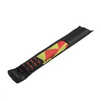 Drapeaux triangulaires personnalisés pour arbitres de football, drapeaux de signalisation jaunes à rayures pour défilés, drapeaux de sécurité sonores portatifs
