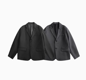 Fashion Straight Blazers With Shoulder Pads Retro <strong>Long</strong> Sleeve <strong>for</strong> <strong>Men</strong> Casual Unisex <strong>Long</strong> Sleeve <strong>Coat</strong> Clothing - Product Image 2