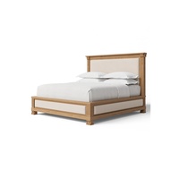 Ensemble de lit FERLY contemporain en bois de noyer, mobilier d'intérieur de luxe moderne, cadre de lit plateforme minimaliste pour chambre à coucher