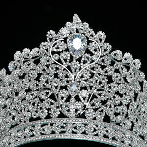 Couronne de diadème de concours de beauté 2024, reine de beauté, diamant de luxe, strass, zircon, pierre, Miss Univers, <span class=keywords><strong>monde</strong></span>, pour fille, femme, mariage - Product Image 5