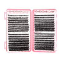 Coffret de faux cils en vison synthétique faits à la main, 32 rangées, cils en grappe mixtes, ensemble de faux cils segmentés, styles multiples, cils simulés doux et légers