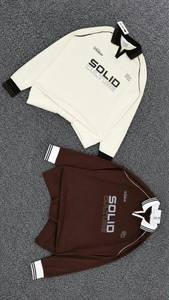 T-shirt à manches longues de style raglan pour homme, de qualité supérieure, avec poignets et col, vêtements décontractés modernes, disponible à la vente - Product Image 4