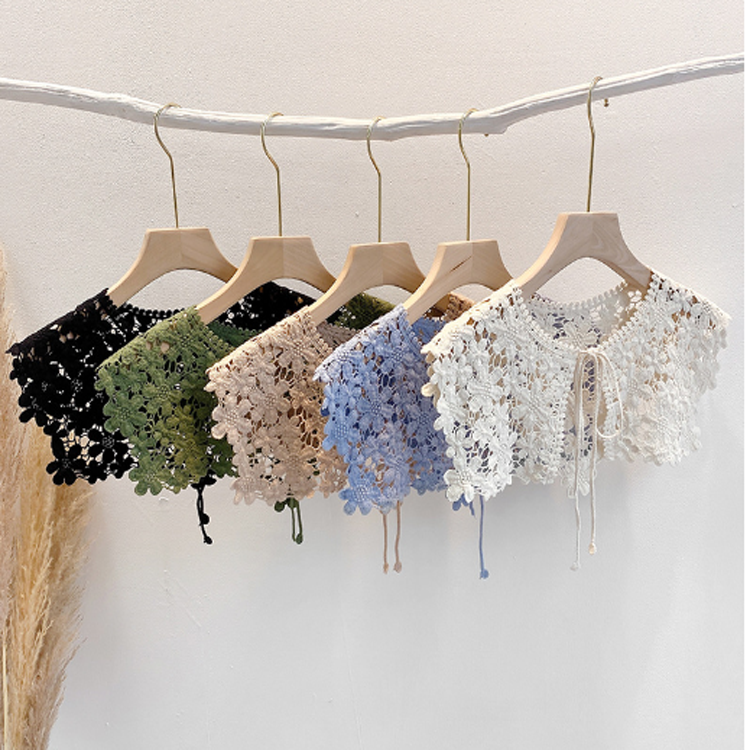 F-1601Korean модная кружевная шаль с вырезами, летняя женская накидка на шею и плечо, украшение для одежды, нагрудник, шарф